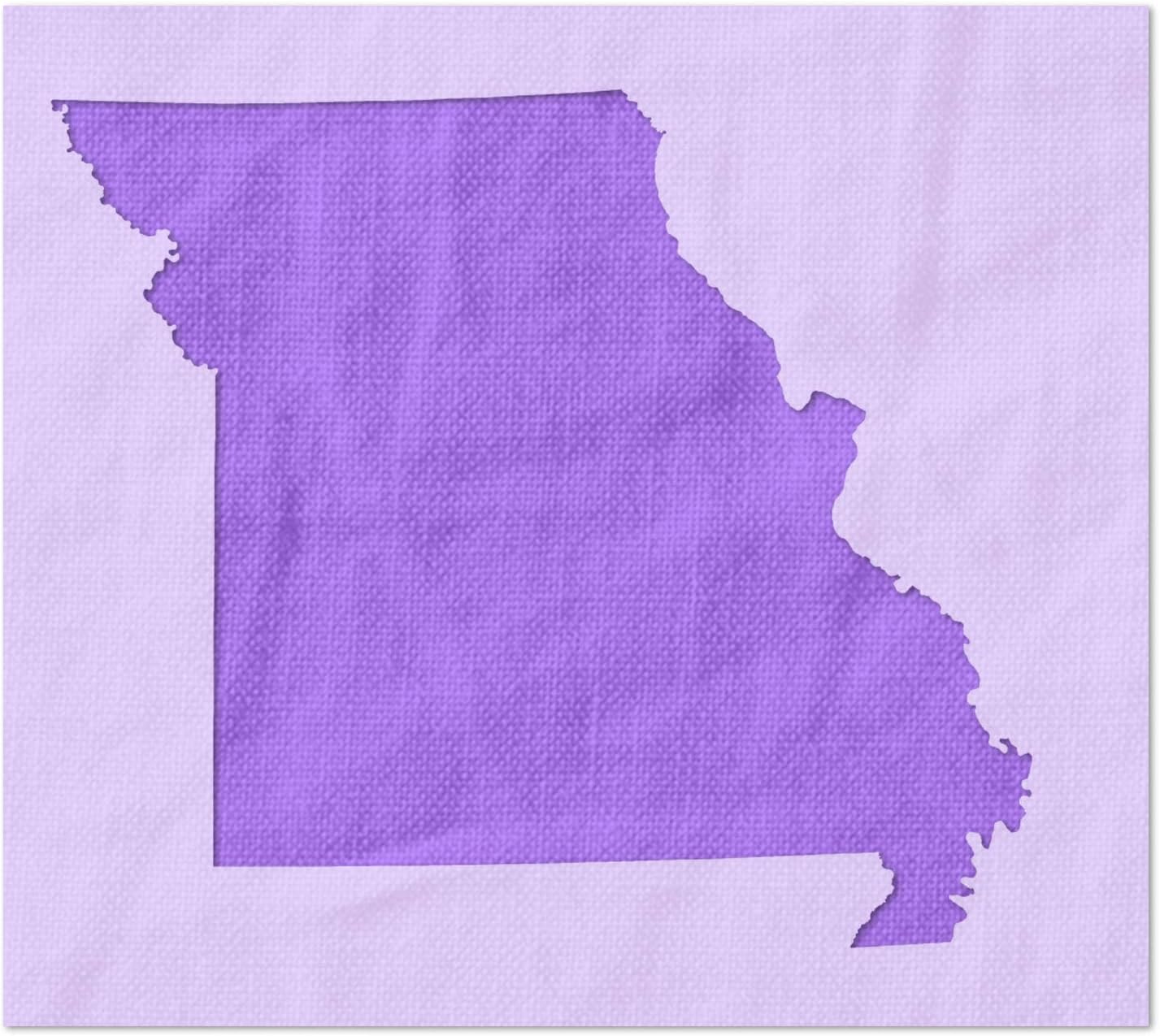 Stencil Stop Missouri State Outline Stencil - Reusable for DIY Projects, Painting, Drawing, Crafts - 14 Mil Mylar Plastic (6 Pack (2", 3", and 4", 2 Each))