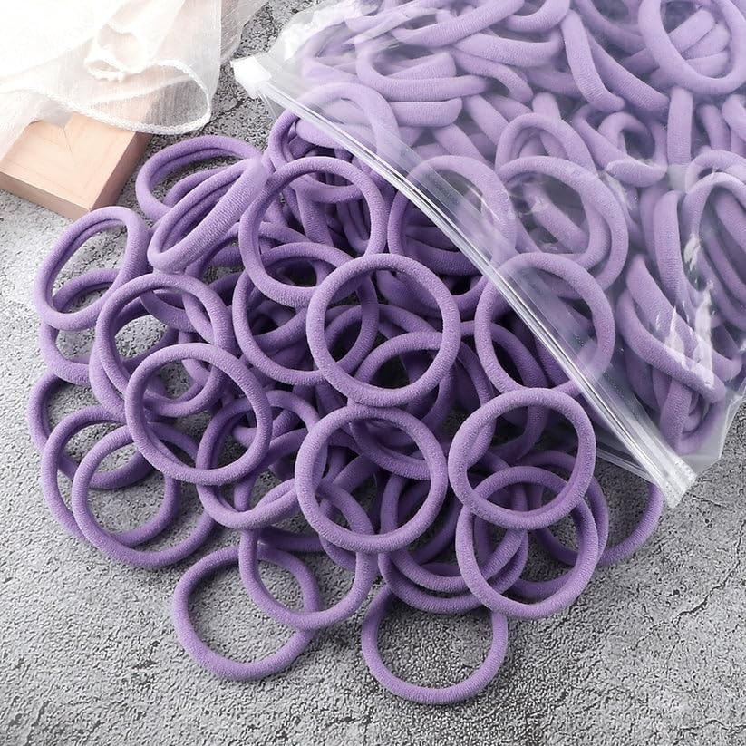 STROWBERRY Elastic Hair Ties For Girls | Soft Seamless Hair Rubber Bands | Ponytail Holders For Women | Strechable Bands | Cotton Hair Elastic Rubber Bands (Purple Pack of 30 Ps) (B0C58N9K99) Amazon Price History, Amazon Price Tracker