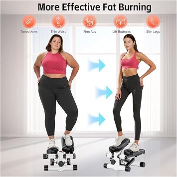 Direnç Lastikli Stepper Egzersiz Aleti, Kaymaz Pedallı Kardiyo Cihazı, Zayıflamaya Yardımcı, Kondisyon Arttırıcı, Ayarlanabilir Hidrolik Sistemli, Ev Tipi Fitness ve Kardiyo Antrenman Cihazı