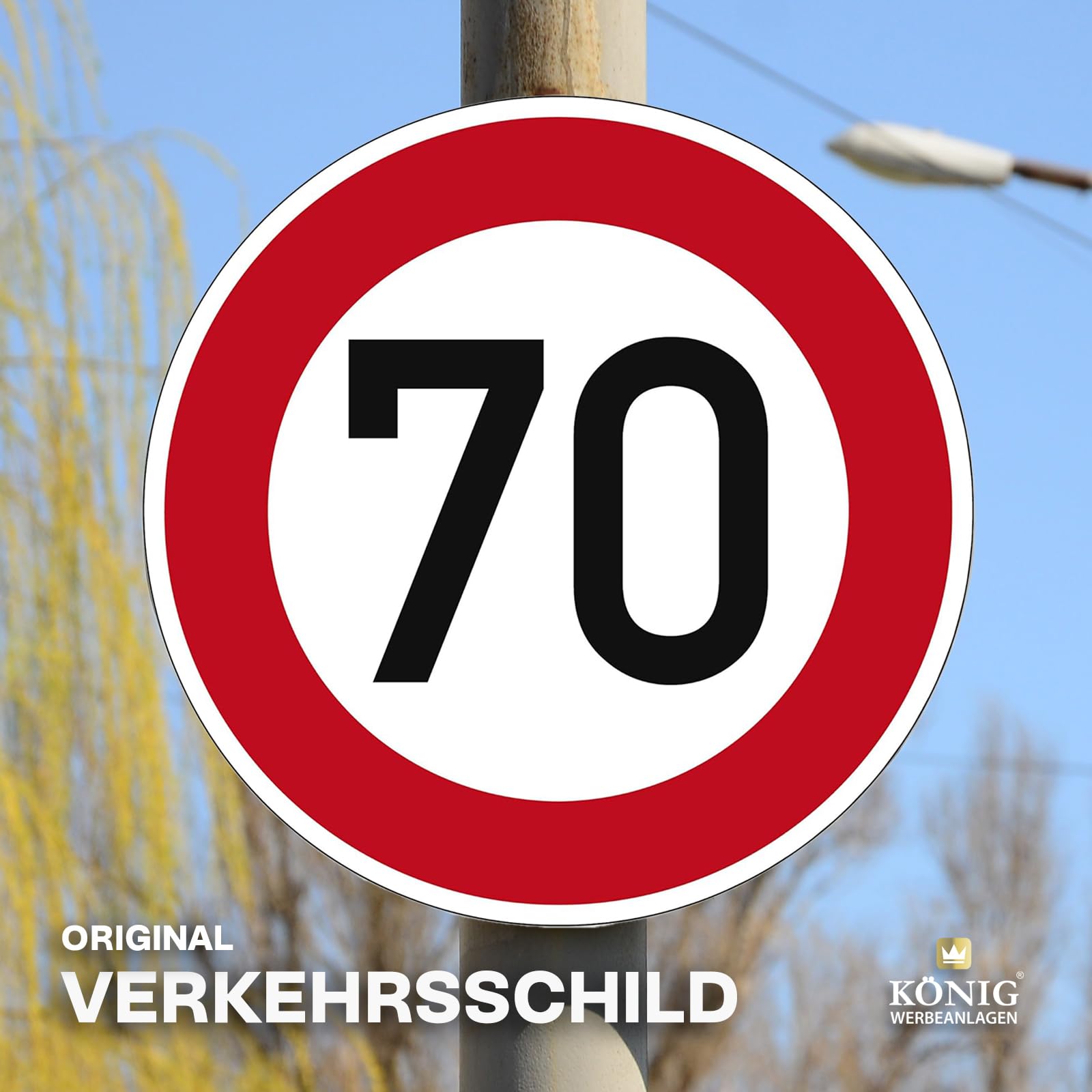 Znak drogowy dopuszczalna maksymalna prędkość 70 nr 274-70 | Ø 420
