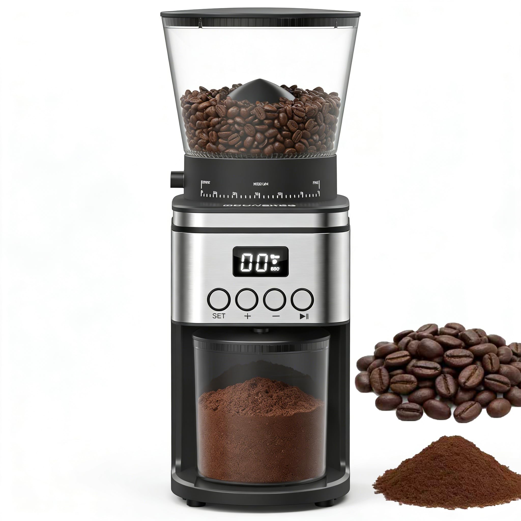 Rounexes Conical Burr Coffee Grinder