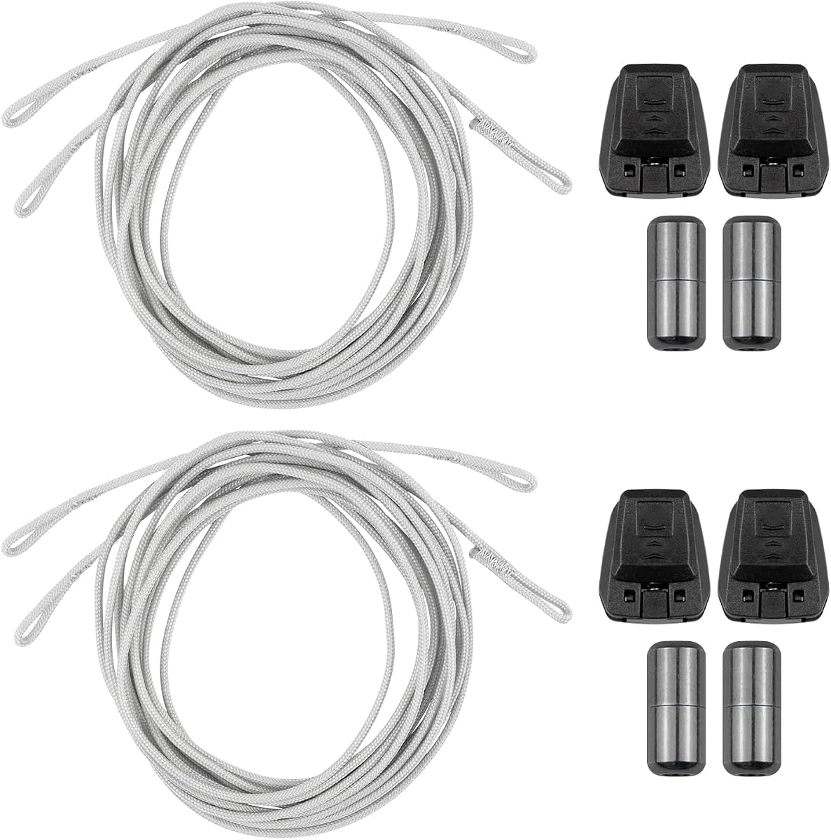 Endoto Shoe Laces for Salomon Quicklace Kit Replacement Shoelaces | 2 Pairs | 1.6MM Round Laces | Material: PP