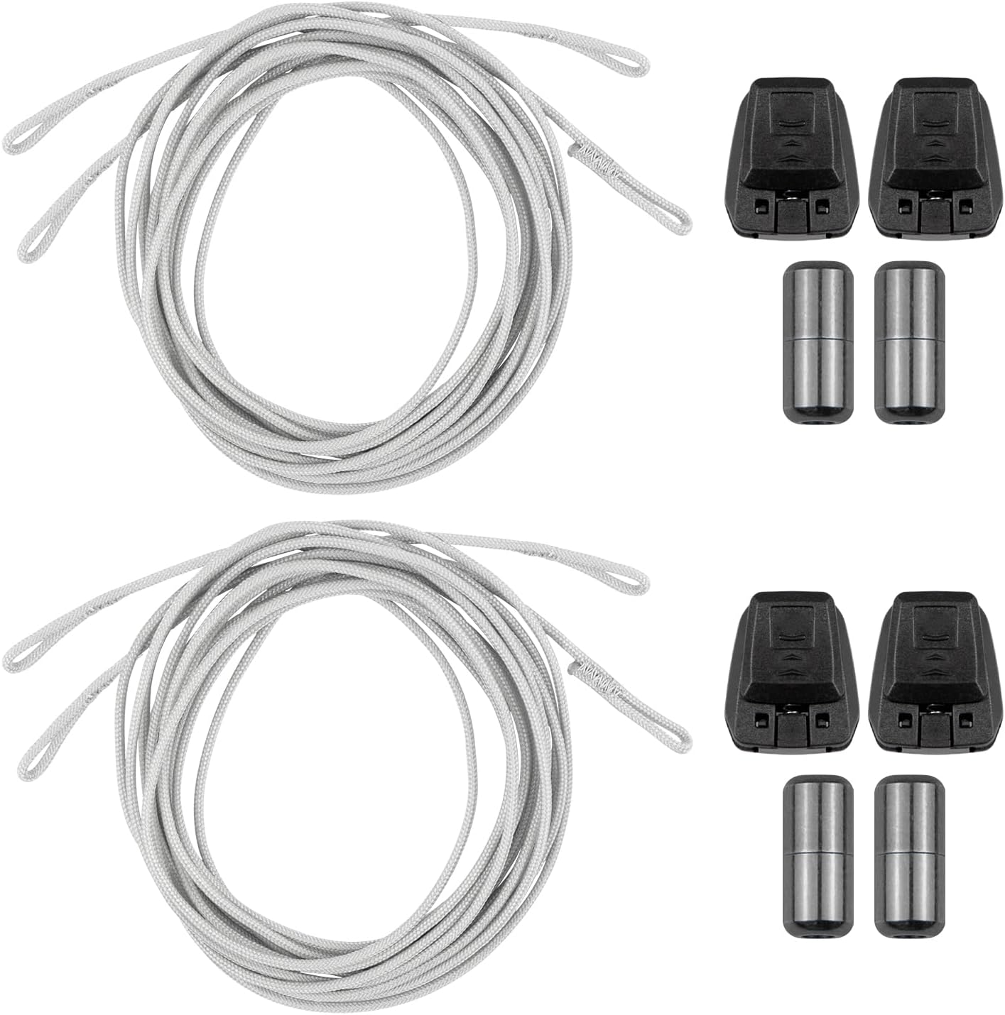 Endoto 2 Pairs Shoelace Kit for Salomon, No Tie Round Shoe laces Strings for Salomon Speedcross Ski Shoes