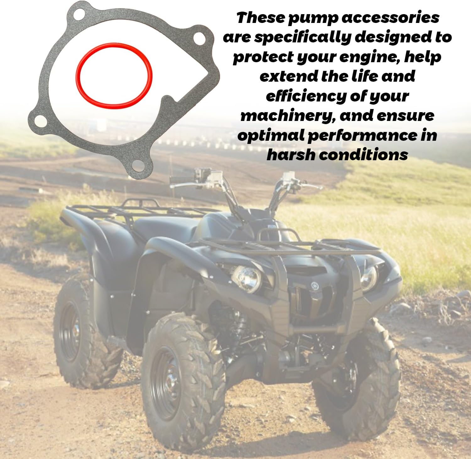 LOONGPART Water Pump Shaft Seal Gasket Repair Kit Compatible with Yamaha Grizzly Yfm660 02-08 Rhino Yxr660 5KM-12422-00