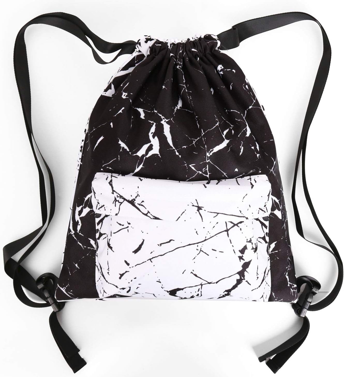 Drawstring Backpack Foldable Cinch Sack Basic Sackpack Gym Tote Dance Bag for Swimming Shopping Sports Women Men