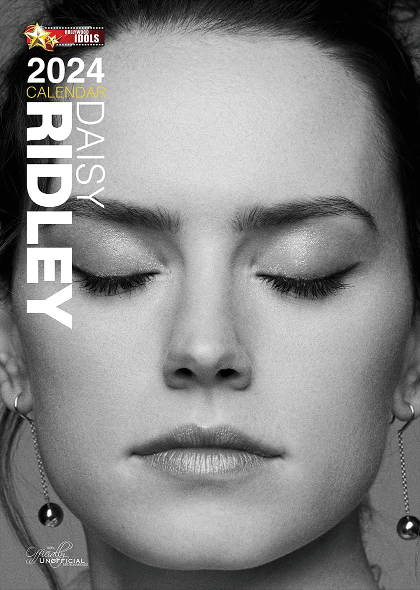 Daisy Ridley 2024 A3 Hollywood Idols Wirobound Wall Calendar The Perfect Xmas or Birthday Gift