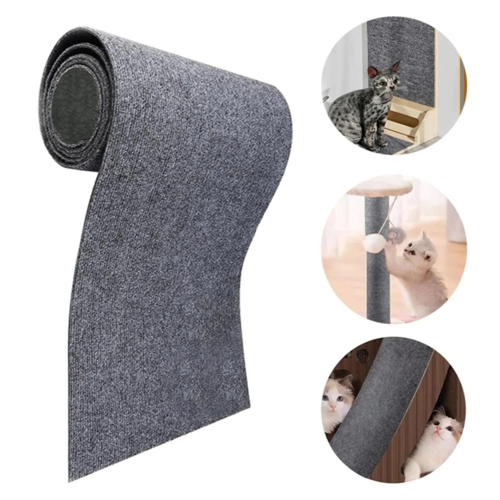Protector Sofa Gatos Sofá Autoadhesivo de Pared DIY Gatos protección contra arañazos Patas afilar Tablero Alfombra Recortable para Sofás y Alfombras(Brown,40X300CM)