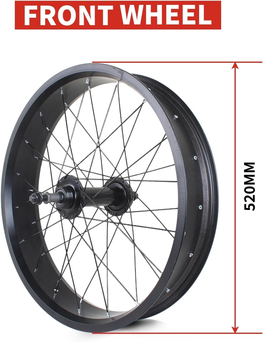 20in/24in/26in X 4.0" Fat Bike Wheel Beach Bike Wheels 135mm/195mm Disc Brake Bolt On Snow Bike Wheelset 36H Hubs 14G Spokes for 7/8/9/10s Rotary Freewheel Snow Beach