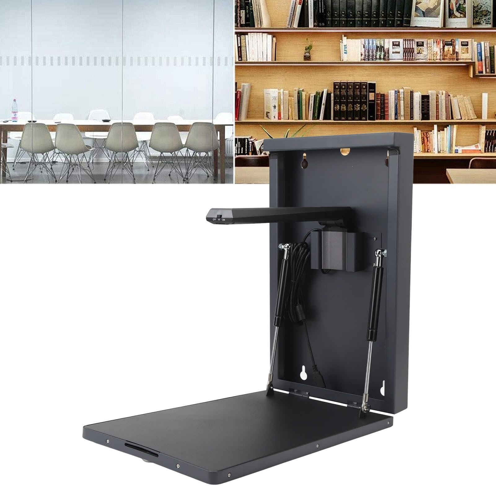 Syrisora Scanner per fotocamera documenti A4 con luci di riempimento a 4 LED 8MP 3264x2448 Messa a fuoco automatica USB Smart Document Scanner montato a parete per web conferenze