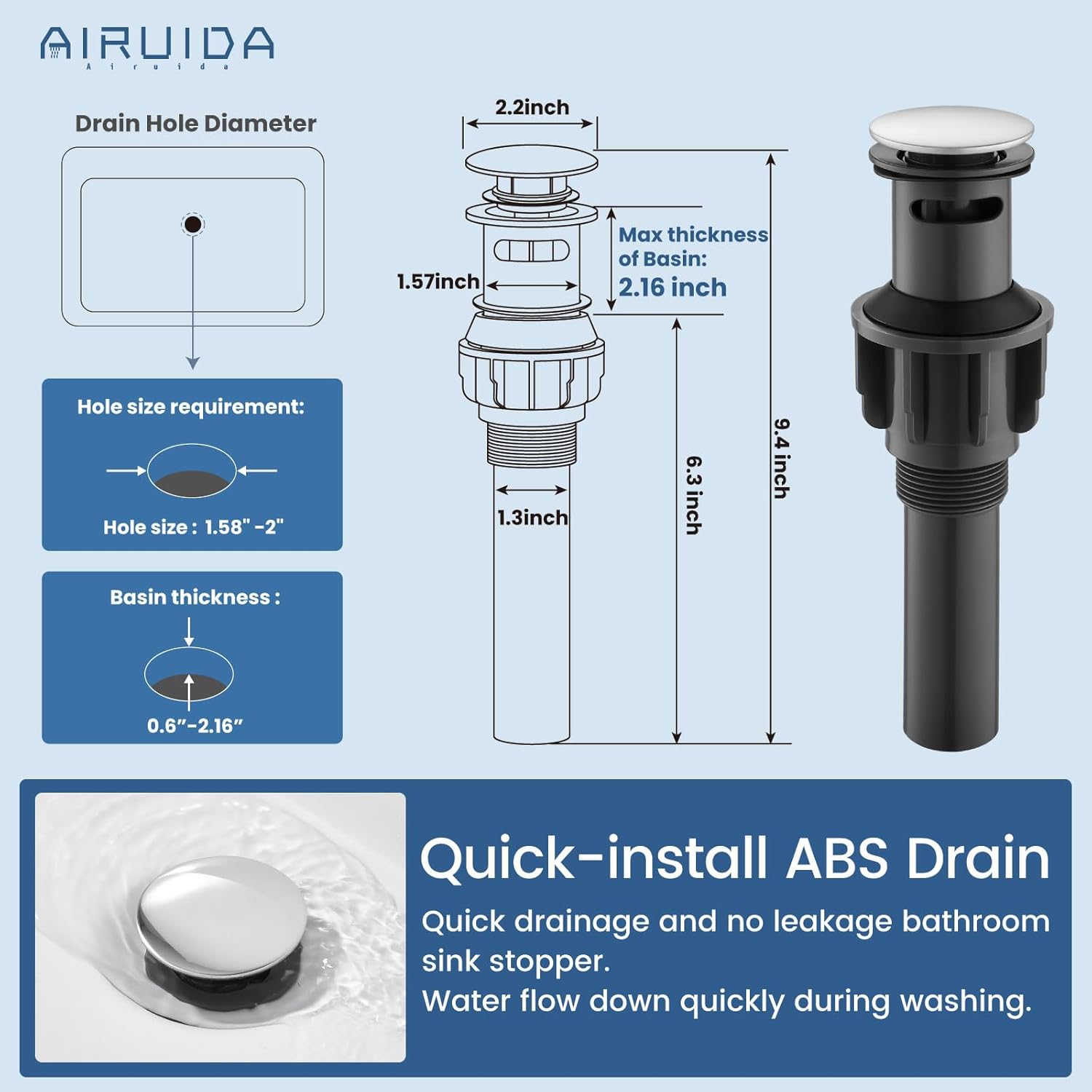 Airuida Vessel Sink Faucet Chrome Polish Tall Waterfall Bathroom Sink Faucet Single Handle Single Hole Bathroom Faucet One Hole Lavatory Vanity Mixer Tap with Pop Up Drain and Supply Hoses