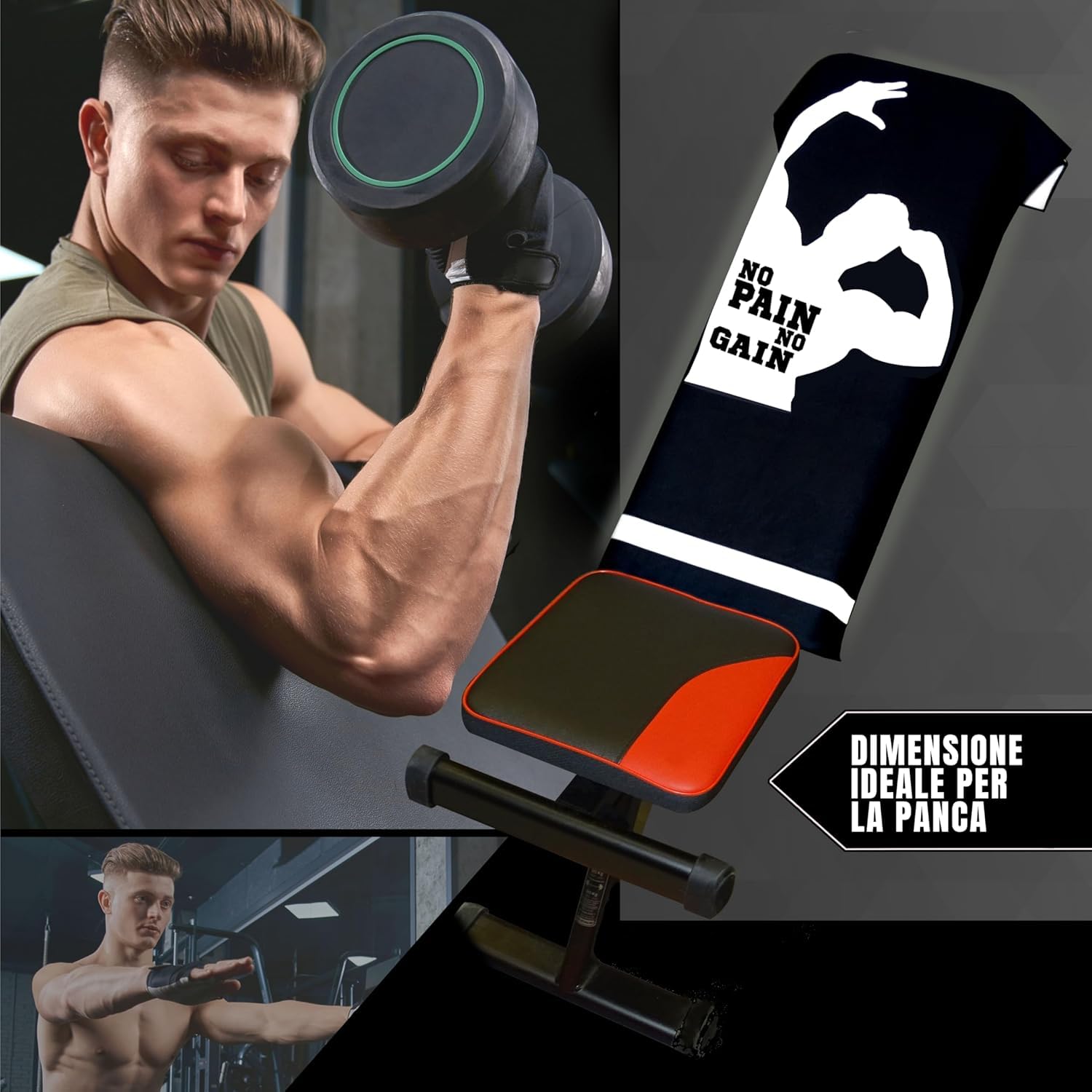 Asciugamano Palestra Uomo - Telo Palestra in Microfibra Sottile e Leggero - Ideale su Panca e Attrezzi per Fitness e Sala Pesi - Gym Towel (Microfibra 200 Gsm)