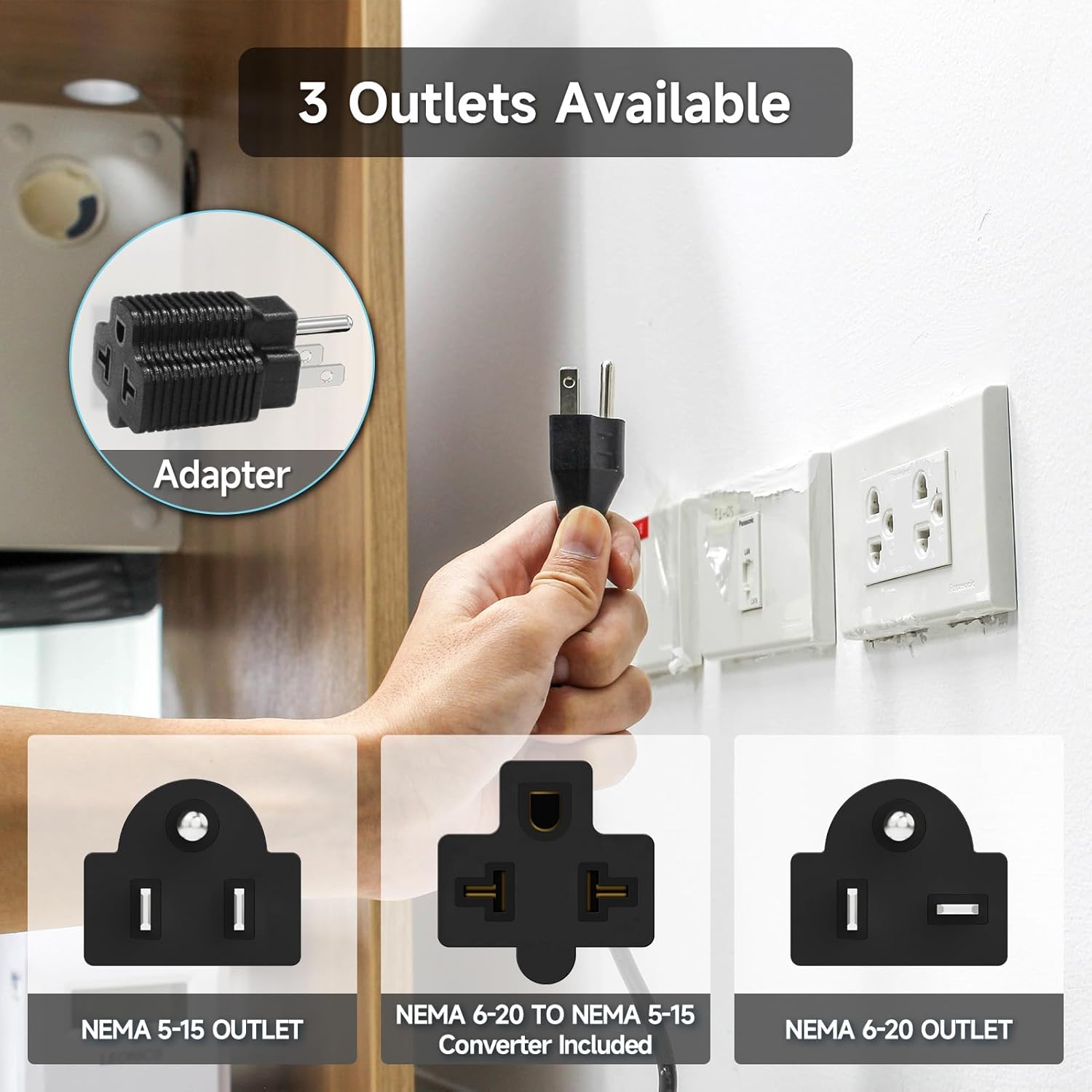 Level 1 EV Charger, Electric Vehicle Charger Level 1, 16Amp, 25ft Extension Cord & J1772 Cable, Portable EV Charger Level 1, NEMA 6-20 Plug, 5-15 Adapter