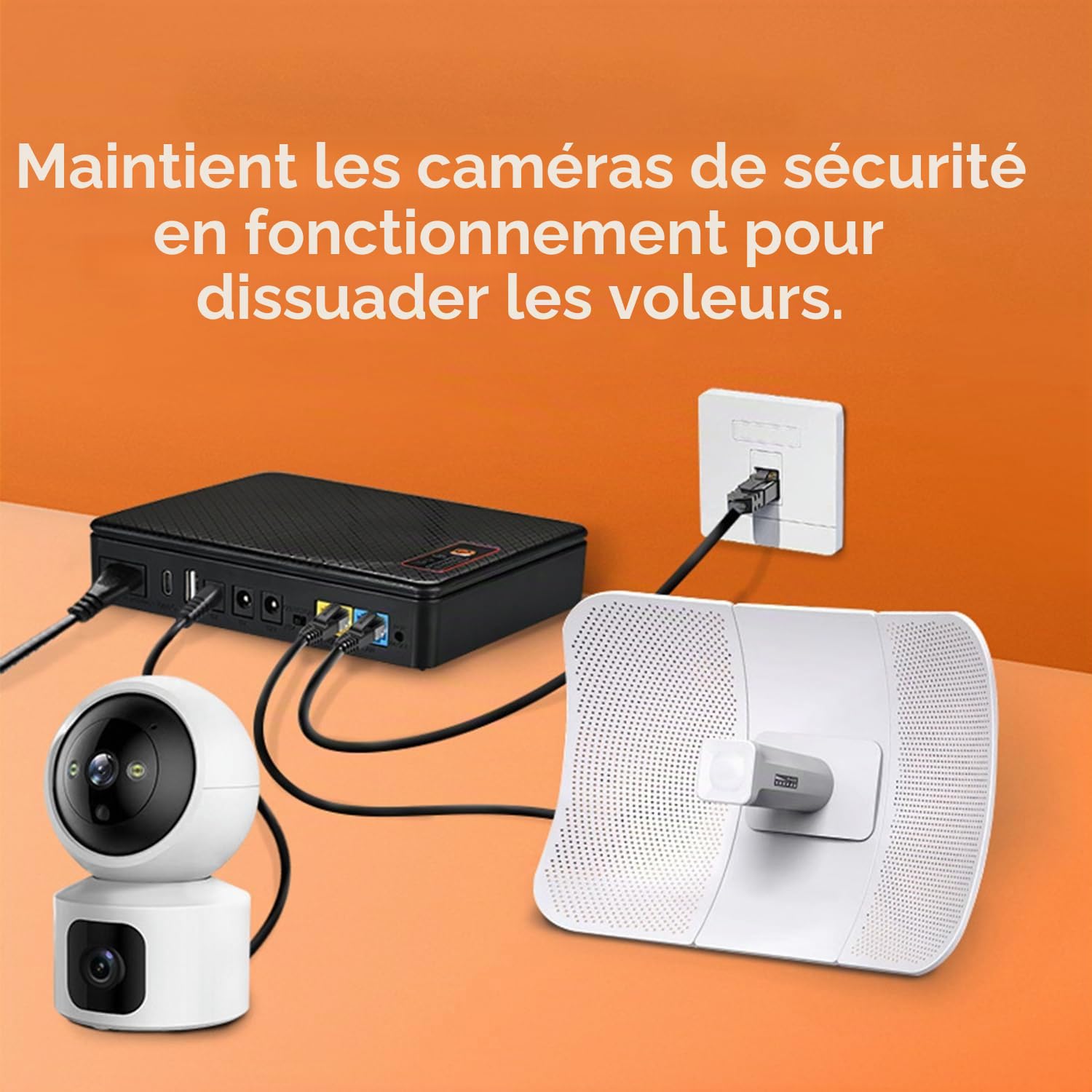 Mini UPS Onduleurs 20800mAh(62Wh) 12V⎓1,5A USB 5V⎓2A Mini Onduleurs Routeur Modem