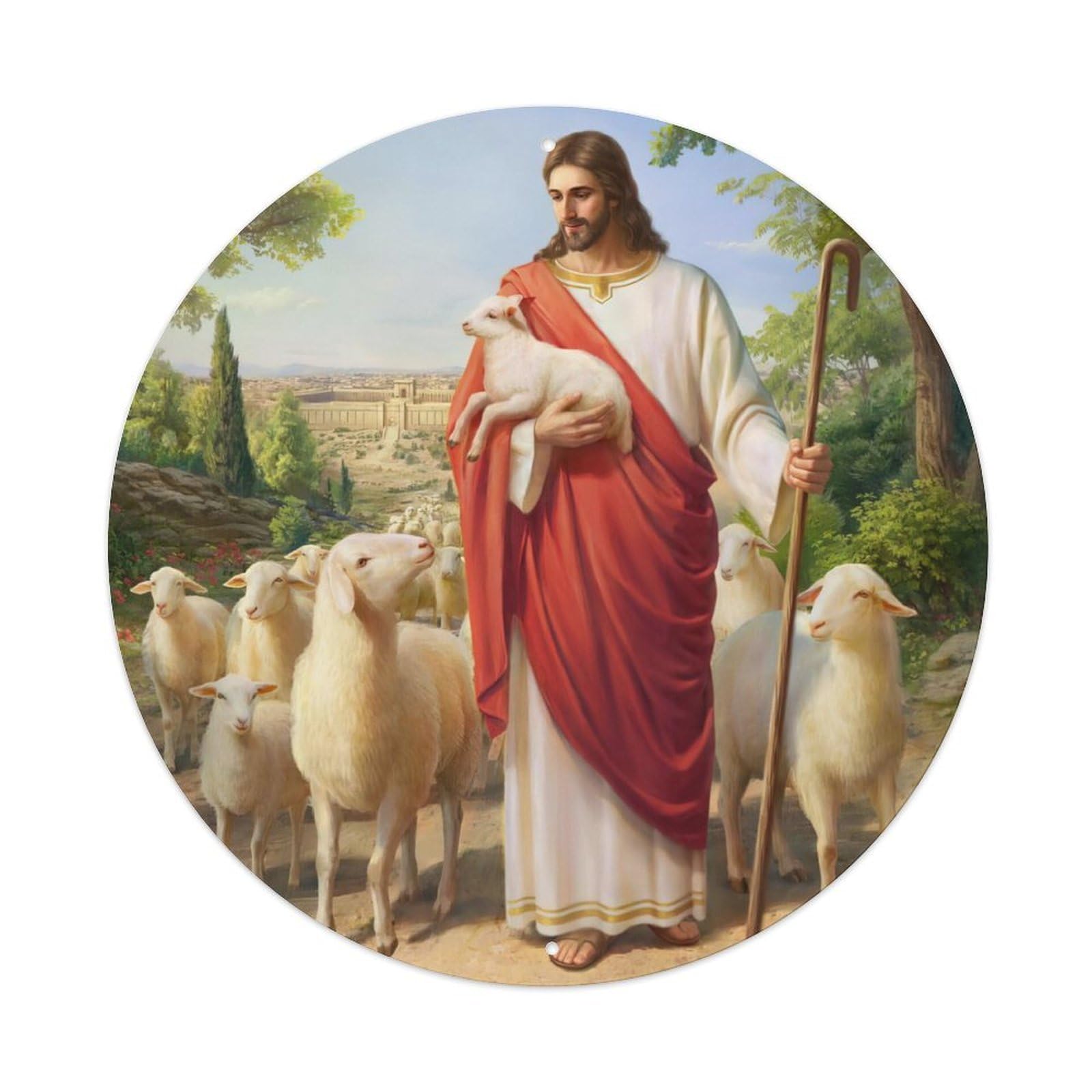 Jesus in The Forest Religious Metal Tin Sign