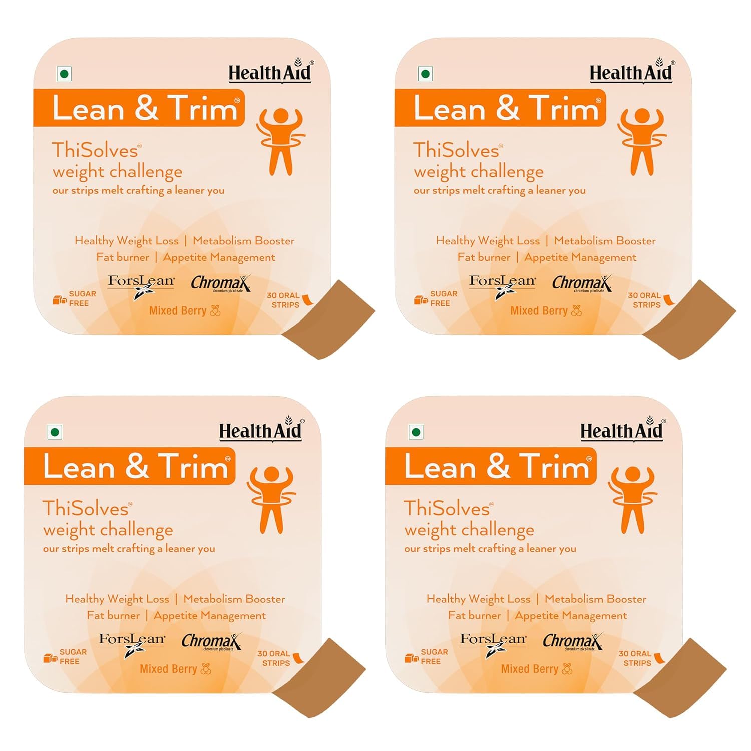 HealthAid® Lean & Trim™ ThiSolves™ Supplement for Men & Women | Supports Metabolism & Active Lifestyle | Sugar Free | Mi