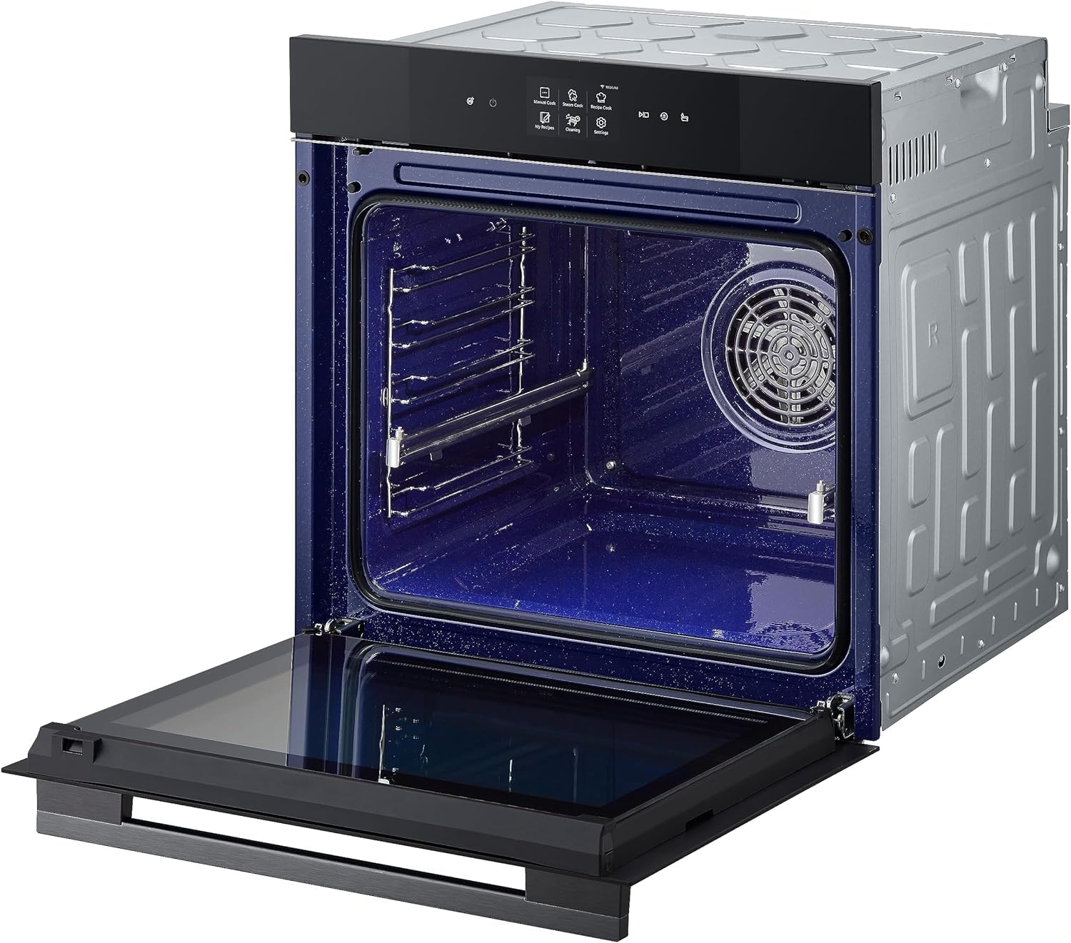 LG InstaView WSED7667M Forno da Incasso 100% Vapore, classe A++, 76L, 250°C, Display Touch 4,3", Air Fry, Sous Vide, Pizza, EasyClean, Wi-Fi, Cerniere Ammortizzate, Sonda Temperatura, Nero
