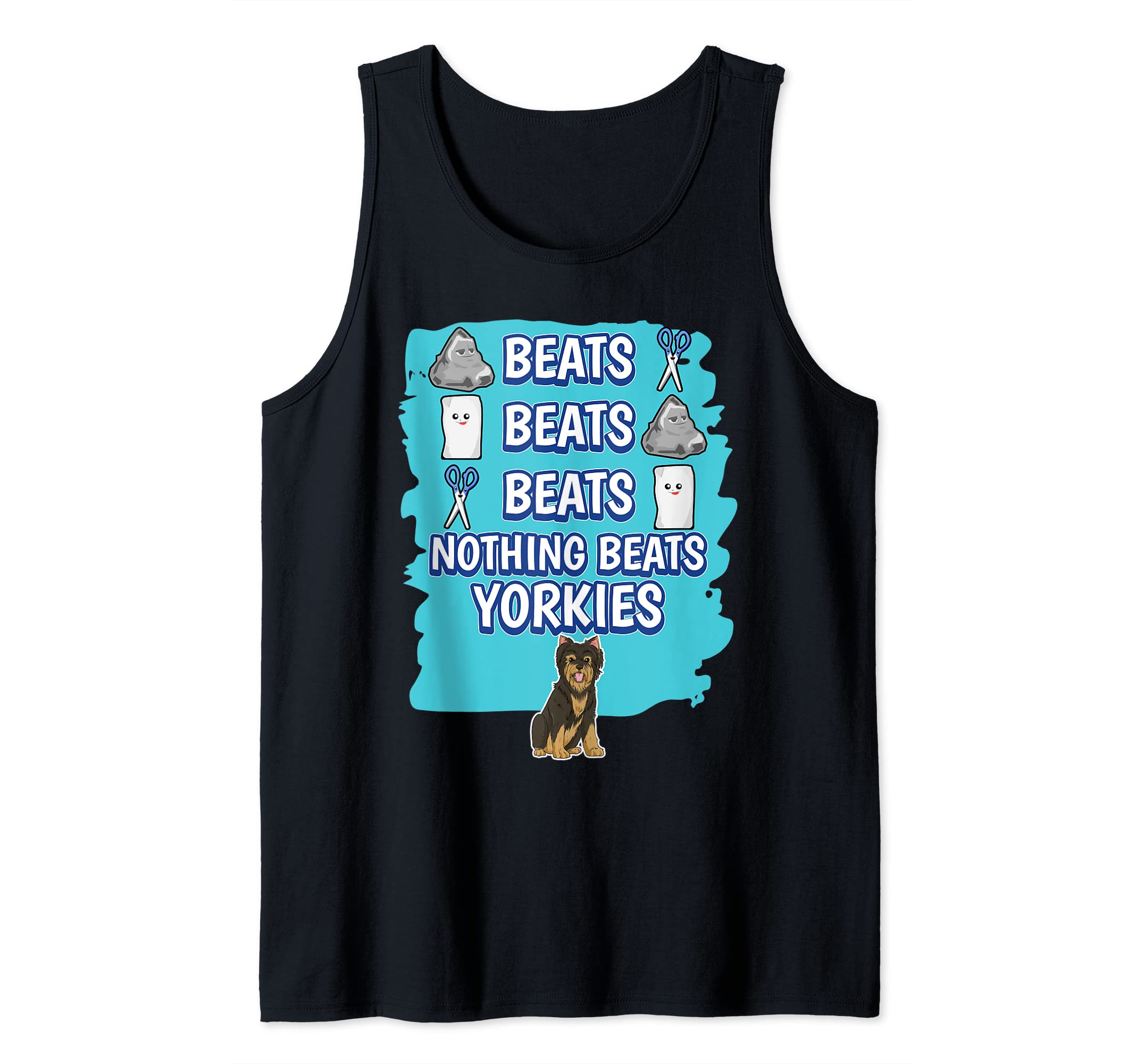 Yorkies Rock Paper Scissors Game Yorkshire Terrier Tank Top
