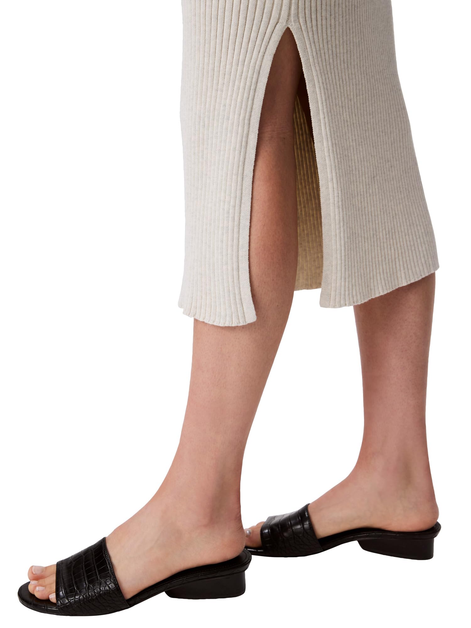 Calvin Klein Cotton Rib Midi Skirt Falda Mujer