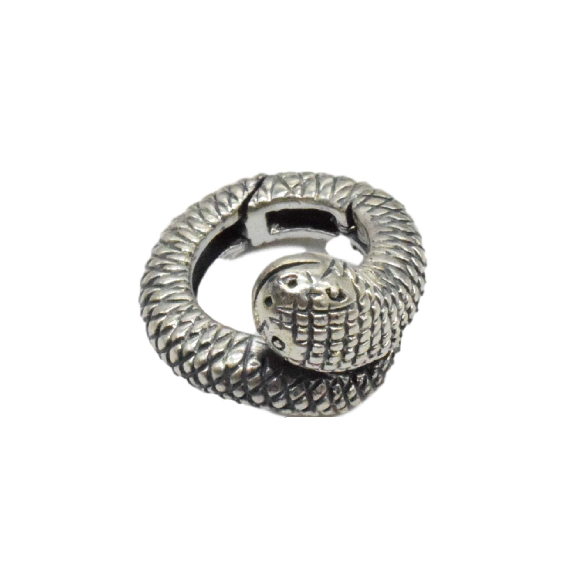Chiusura a serpente in argento Sterling 925, chiusura a serpente in argento Sterling 925, chiusura a forma di animale, chiusura per braccialetto, chiusura per collana