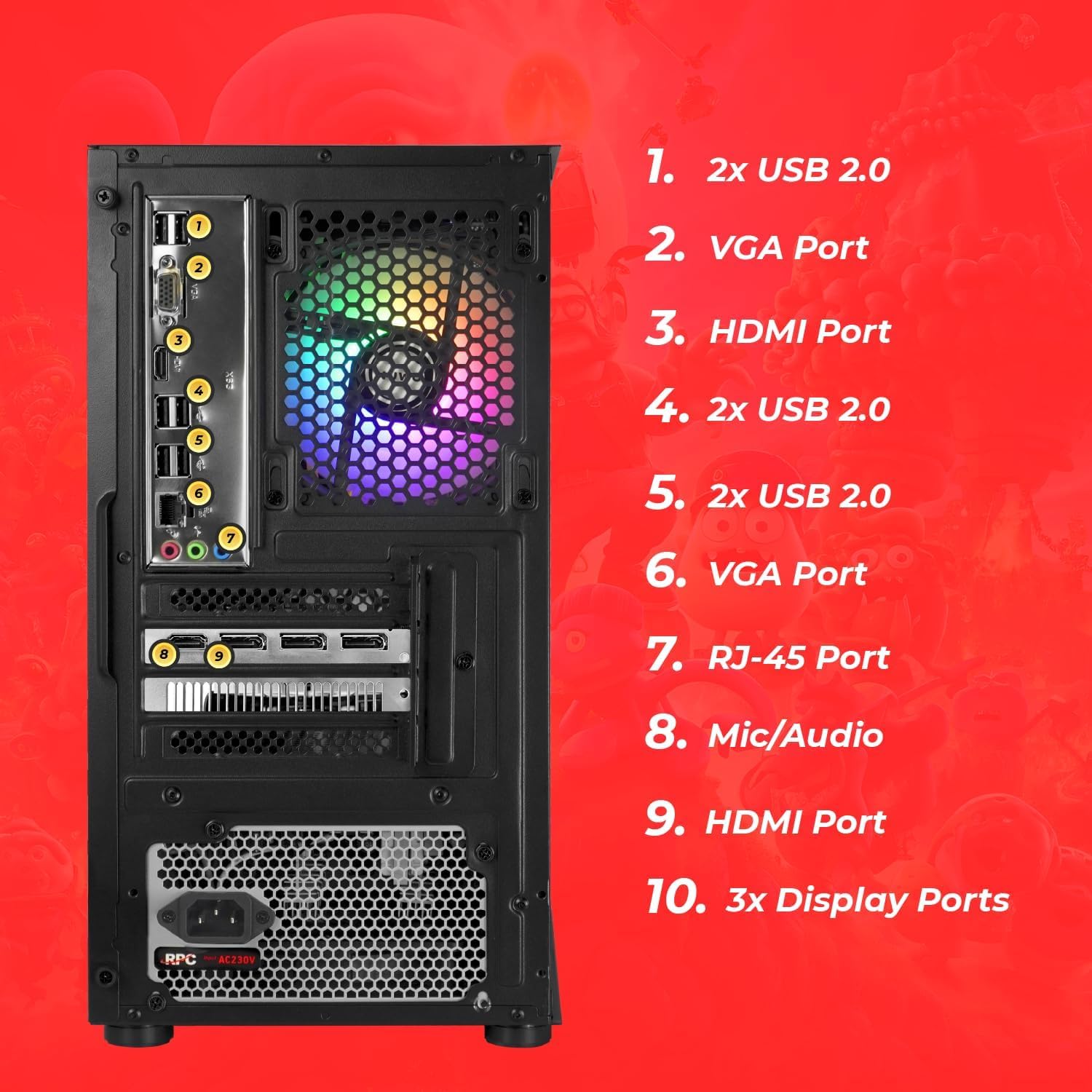 Nuwo PC Gaming Fisso Completo Preassemblato | Core i5 fino a 3.8GHz | RX 5500 8GB | 16GB RAM | SSD 1TB | Monitor 23.8" Full HD | Tastiera e Mouse Gaming Inclusi | Win 11 Pro | Boss Battle Setup