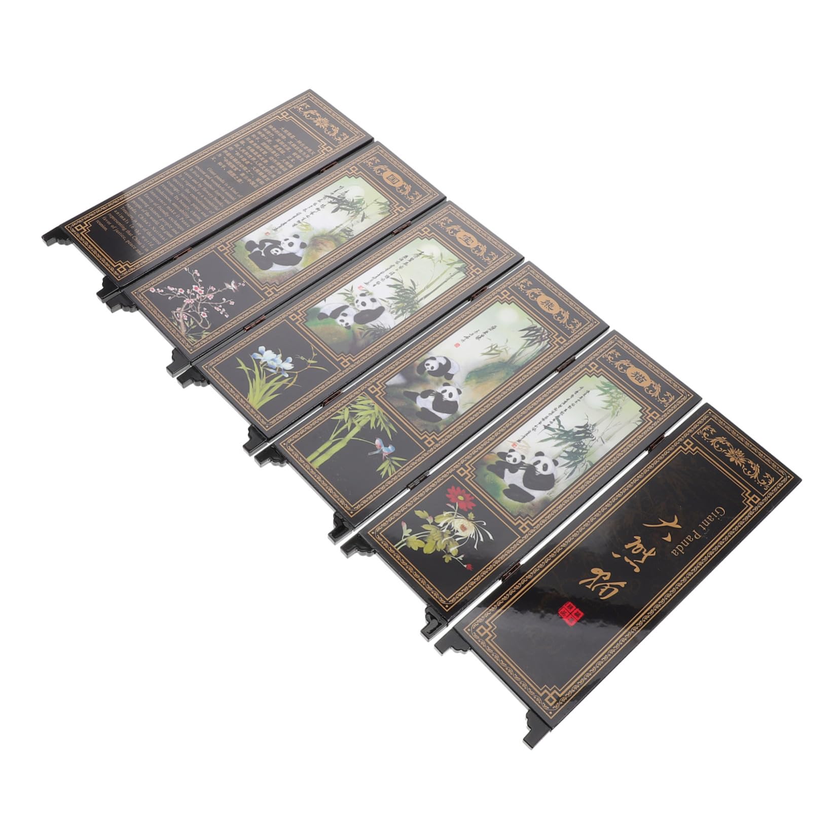 Mini paravent de table pliant en bois laqué idée cadeau originale