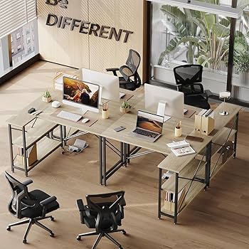 Amazon | Bestier l字デスク 幅107cm パソコンデスク L字型 ゲーミング