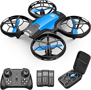 4DV8 Drone for Kids and Beginners,RC Mini Quadcopter Toys for Boys and Girls,with 3 Batteries,Altitude Hold,Headless Mode,Throwing GO, 3D Flip and 3 Speed Modes Aeroplane,Blue