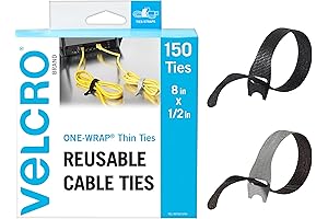 VELCRO Brand 150pk Cable Tie Value Pack: Replace Zip Ties with Reusable, Waste-Reducing Straps