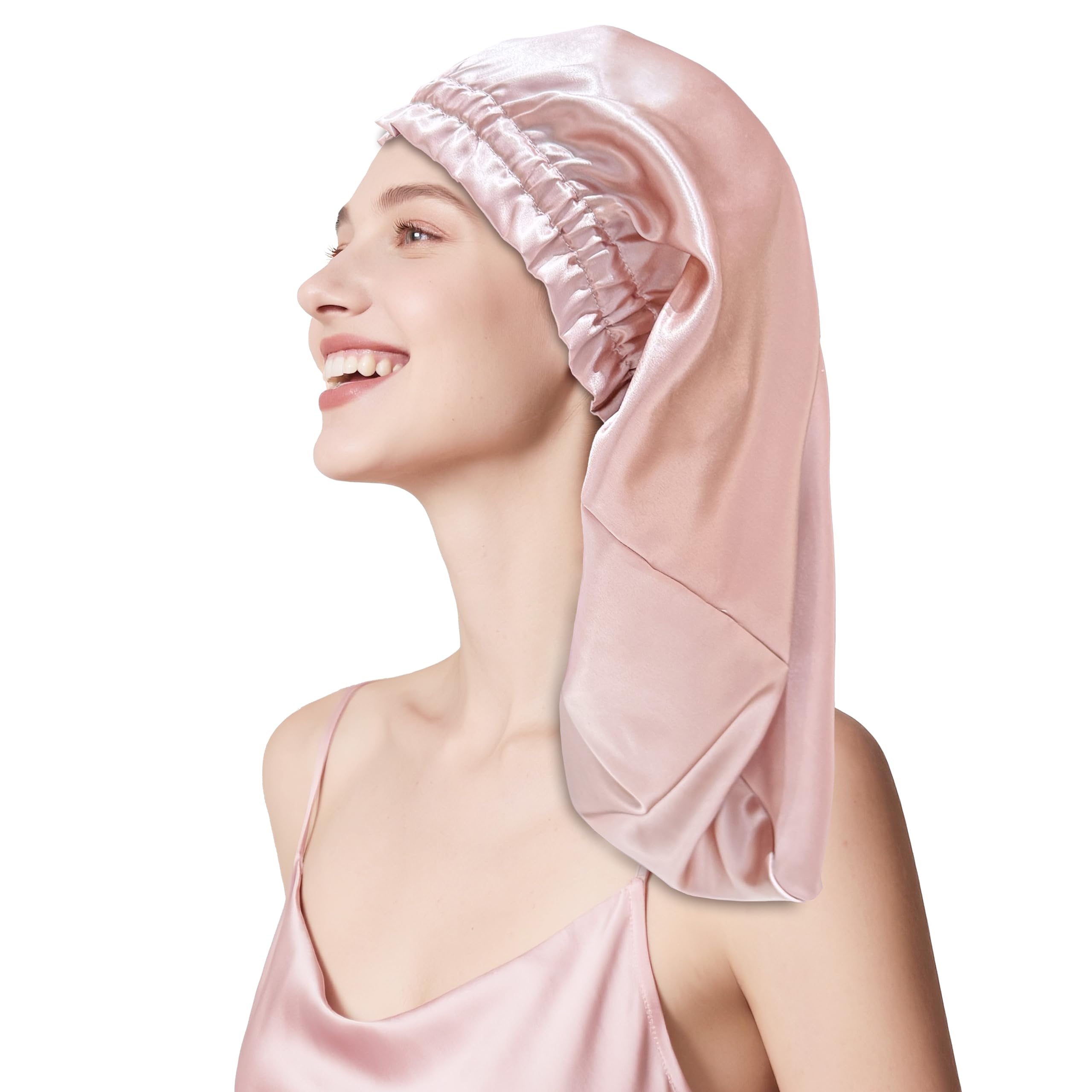 townssilk Silk Bonnet for Sleeping 100% 22 Momme Mulberry Silk for Women Luxurious Breathable Fits Secure Overnight & Pressure Free