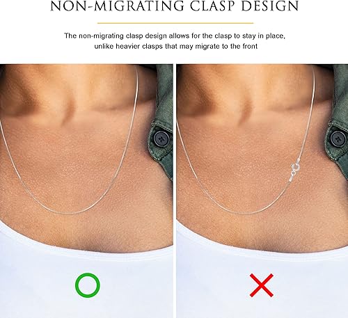 Miniatura 6 de Honolulu Jewelry Company Cadena de cable de plata de ley de 0039in 14 - 36 pulgadas Metal N  A