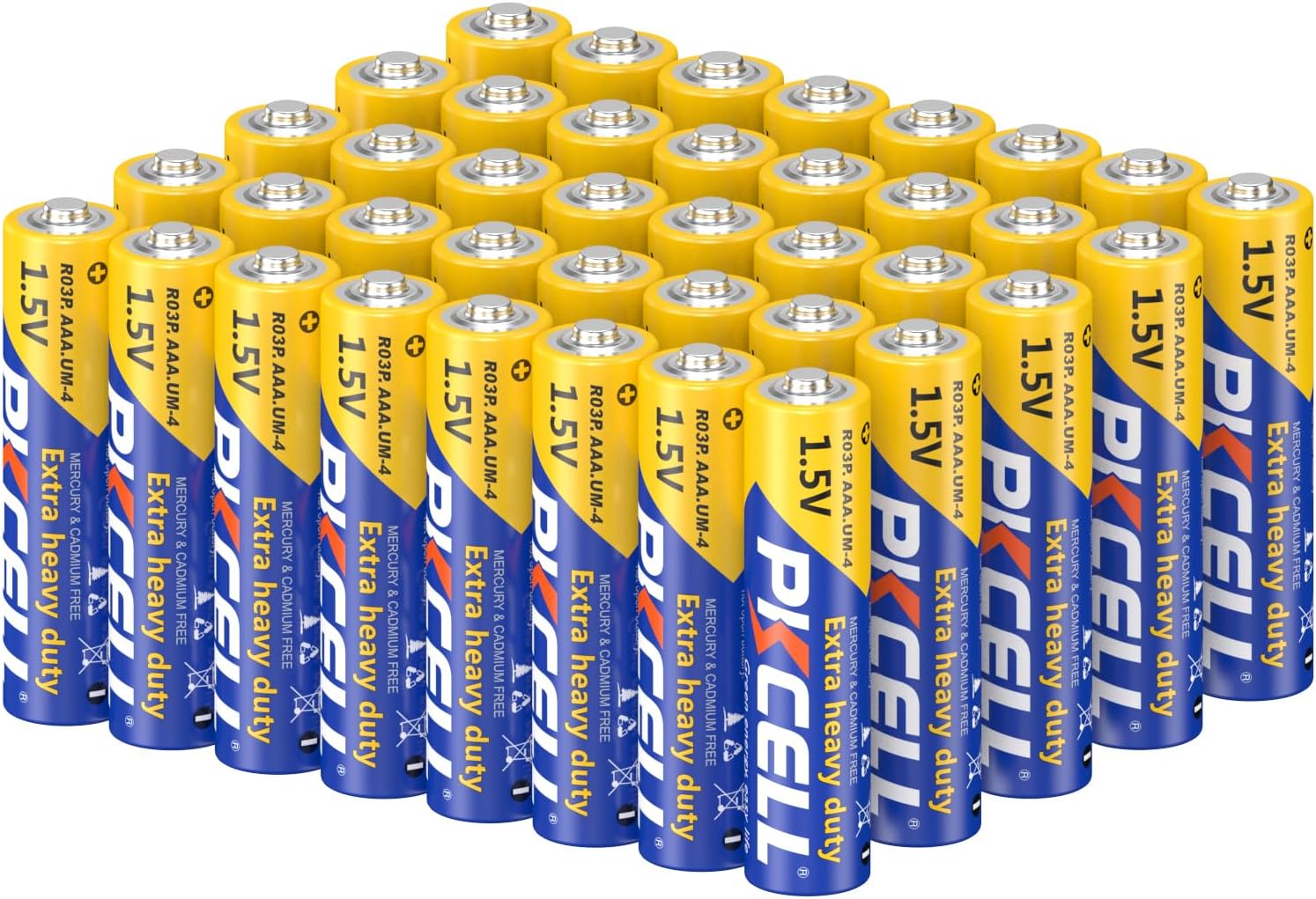 AAA Batteries,3A R03P UM4 Battery,40 Pack 1.5V AM4 AAA Carbon Zinc