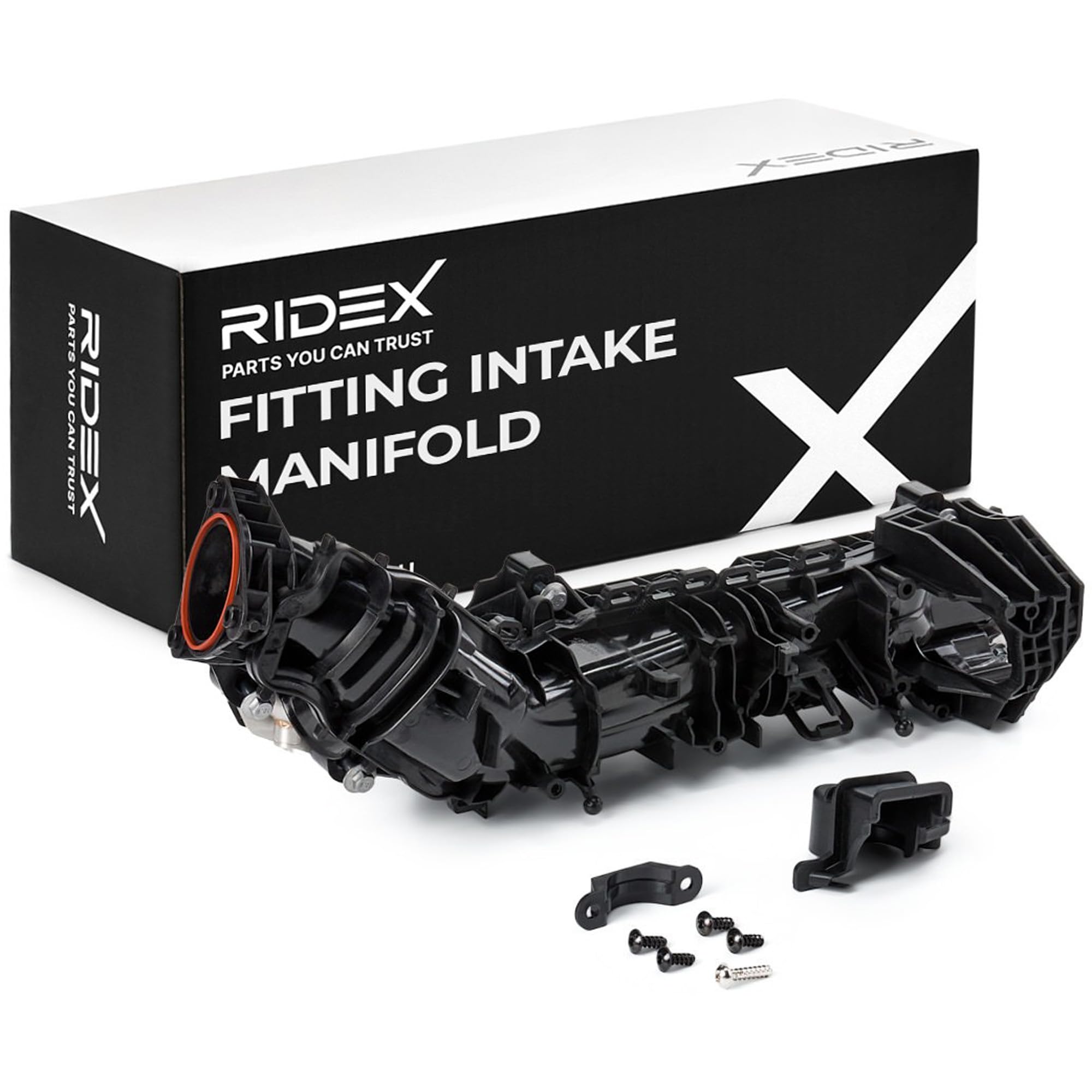 RIDEX 1640F0130 Raccordo Collettore aspirazione con guarnizioni senza regolatore/attuatore con bulloni/viti Centralina/Software va imparato/aggiornato Compatibilità con BMW X1 F48