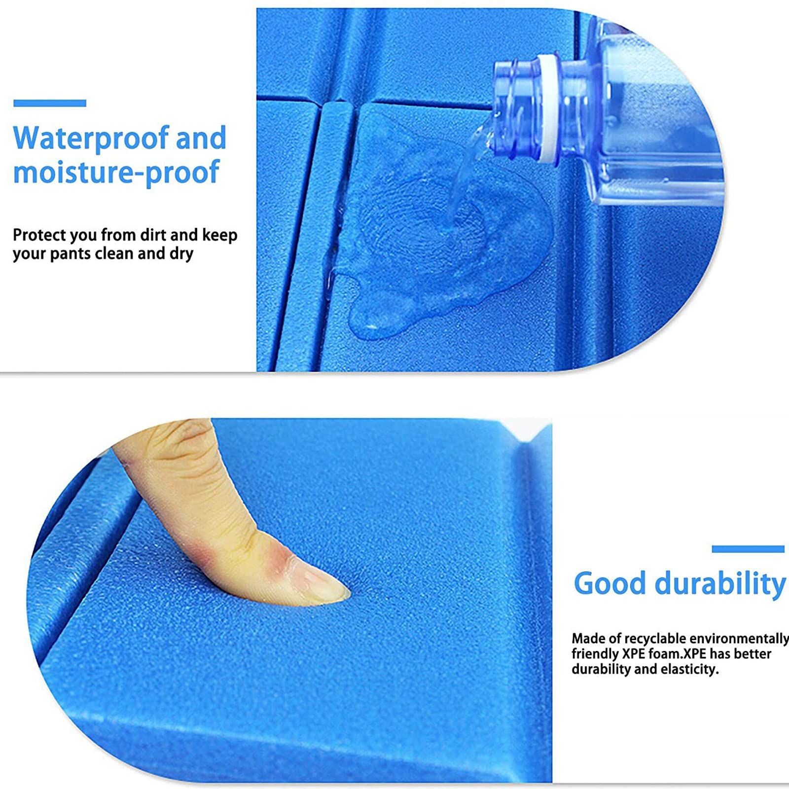 3 Stück Thermo Sitzkissen Outdoor Faltbar Sitzunterlage XPE Sitzmatte Wasserdicht Thermositzauflagen Tragbar Spielplatz Matte Kinder für Unterwegs Garten Camping Picknick Wandern