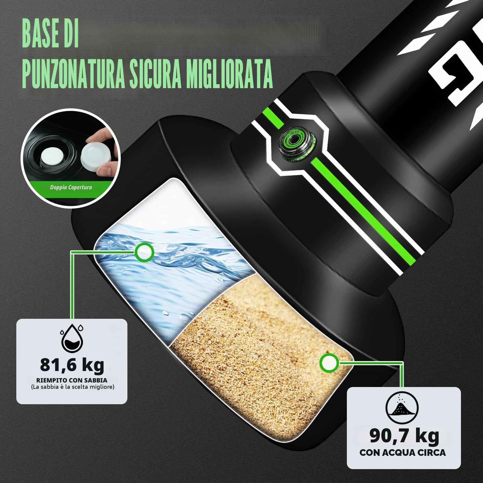Sacco da boxe 2 in 1 per adulti, 180 cm autogonfiante, pesante, con guantoni da boxe e pompa ad aria integrata, per allenamento MMA, Muay Thai, fitness, principianti