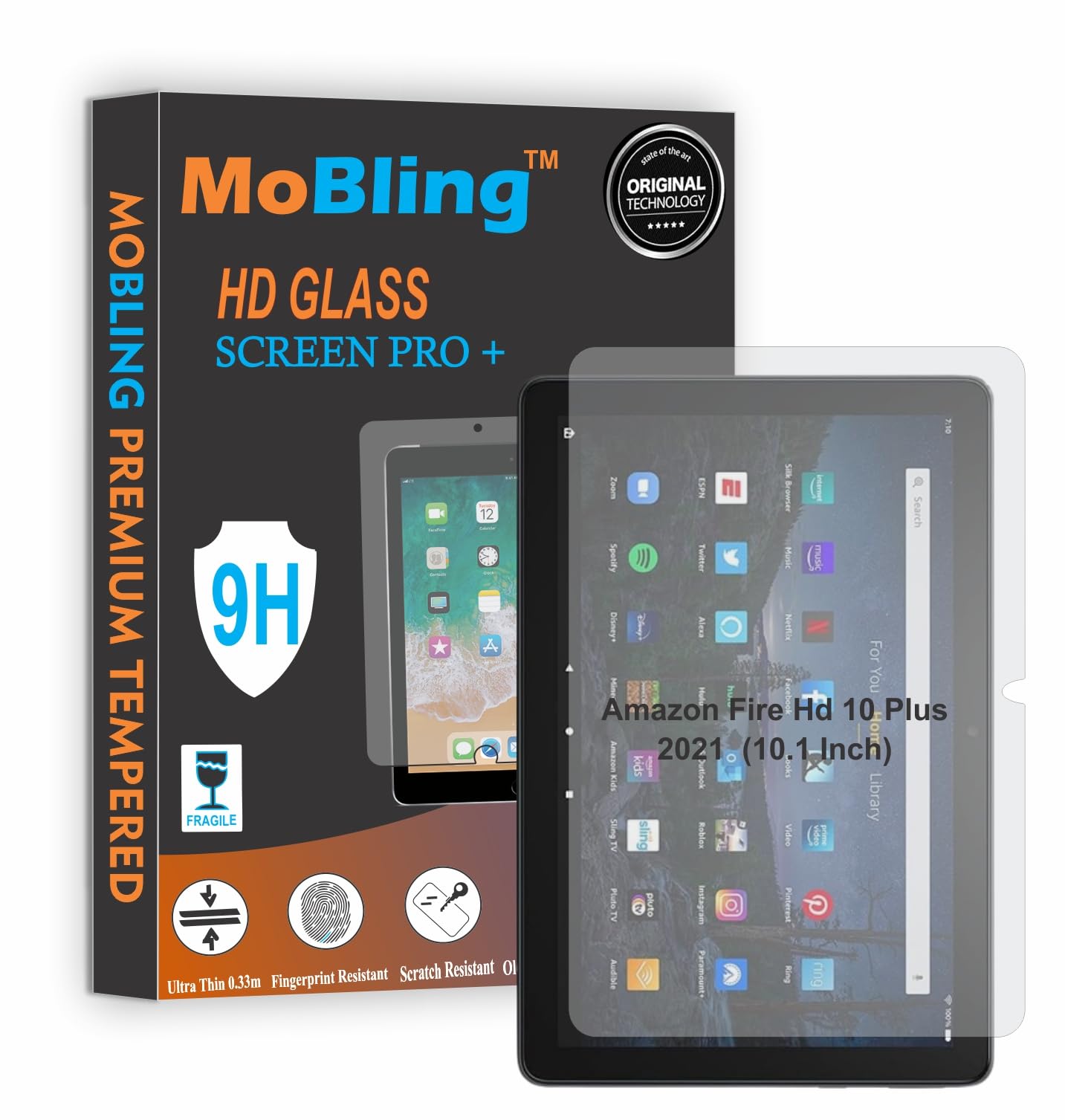 MOBLING Screen Guard Compatible With Amazon Fire Hd 10 Plus 2021 (10.1 Inch) Flexible Fiber Screen Protector Not a Tempered Glass. (B0D9C11JL8) Amazon Price History, Amazon Price Tracker