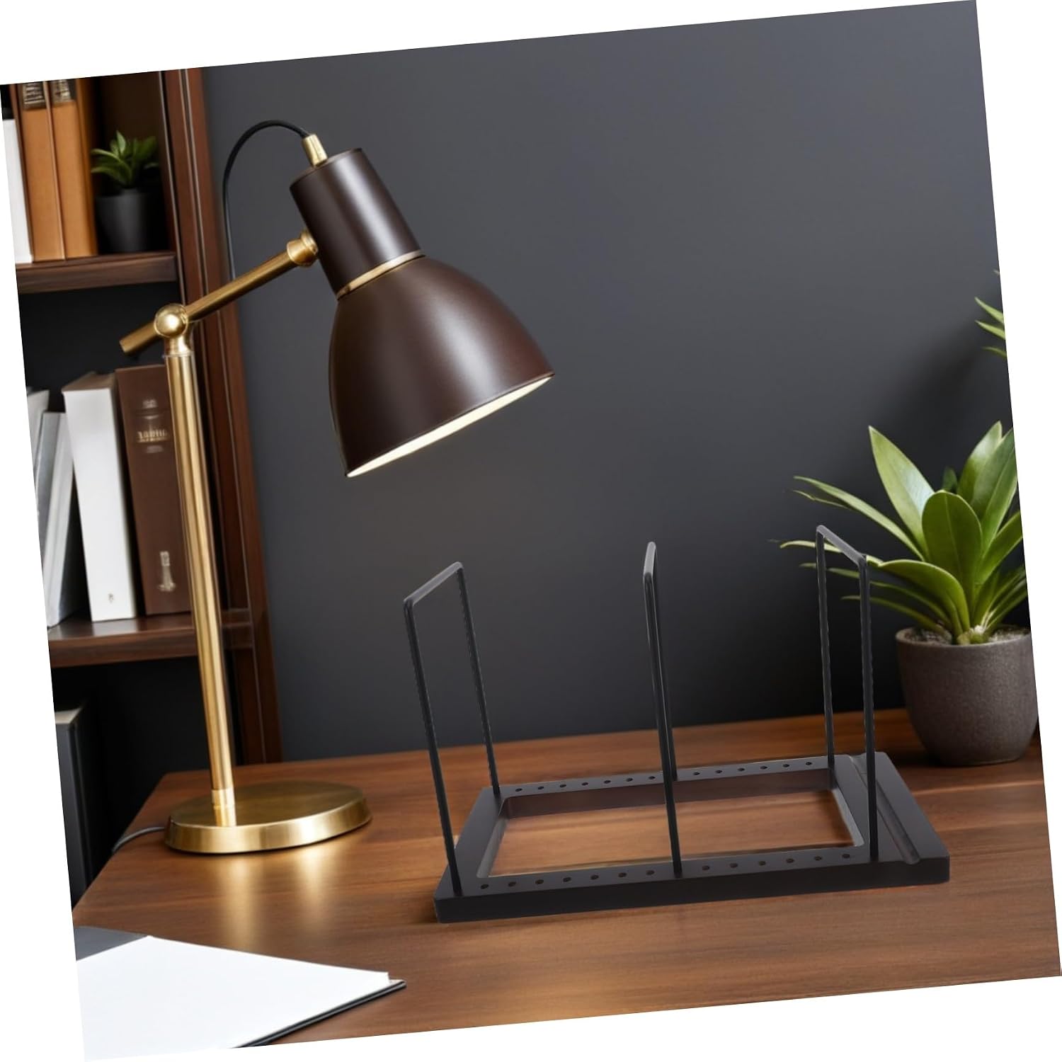 BESPORTBLE Wooden Vinyl Record Storage Rack and CD Organizer Stand with Nonslip Base for Music Lovers Tabletop Display and Album Storage