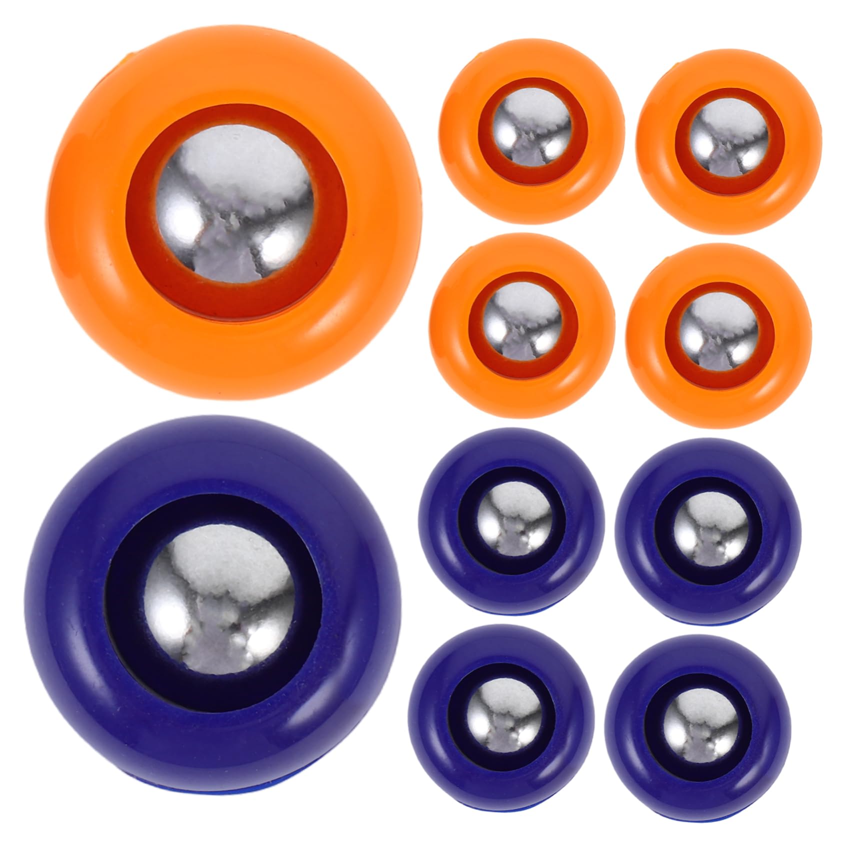 Sosoport Lot de 20 Mini Balles de Curling, Quilles de Bowling et Rouleaux pour Table de Jeu de Palets, Équipement Polyvalent en PP pour Jeu Intérieur et Détente Familiale