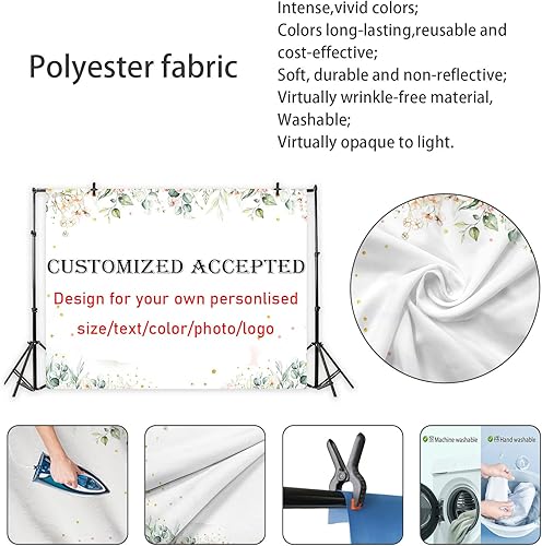 Miniatura 9 de MEHOFOND Telón de fondo de fotografía de castillo de princesa de cuento de hadas de 7 x 5 pies, cielo azul, nube blanca, fondo de arco iris,