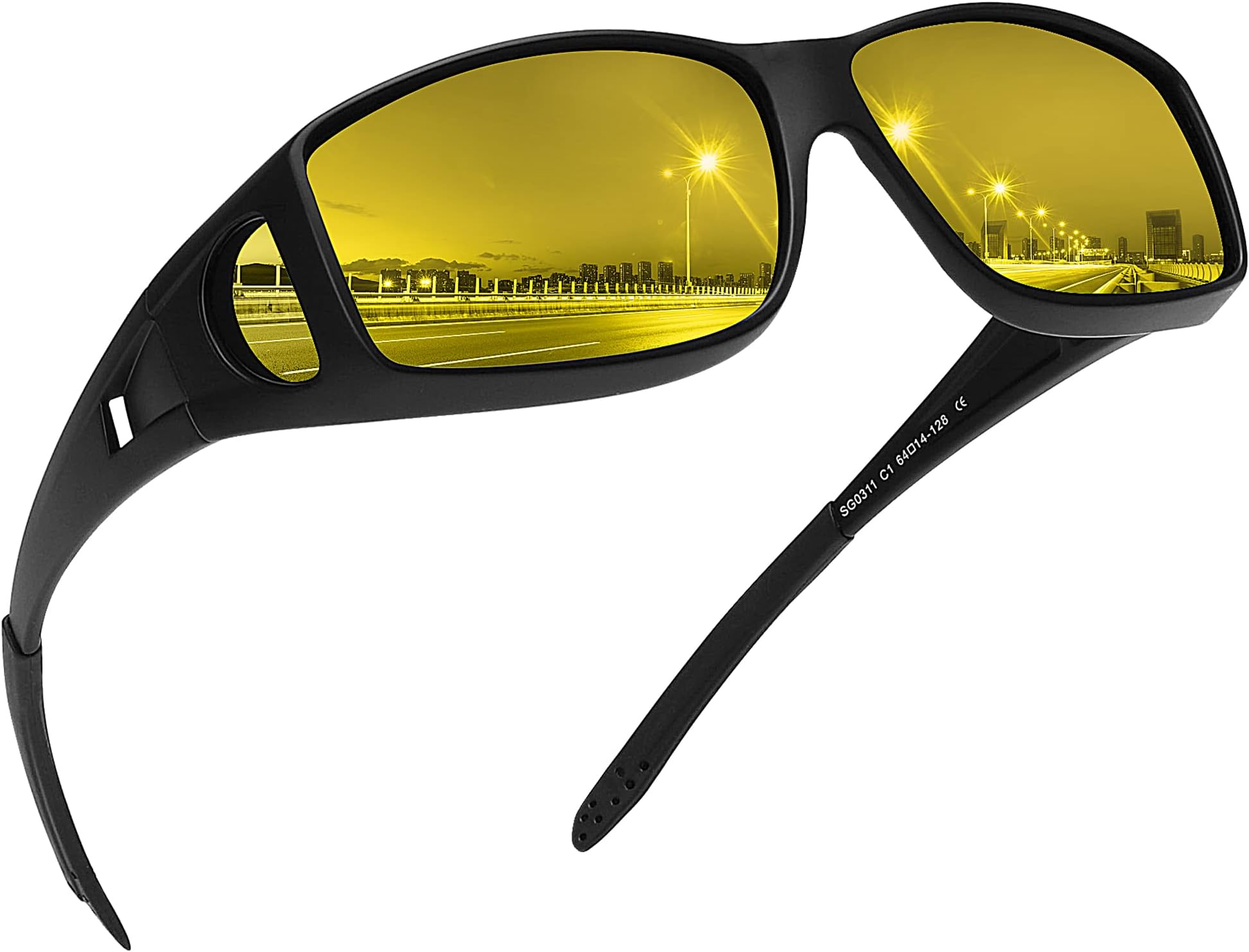 MEETSUN Fit Over Glasses Sunglasses for Men Women,Wrap Around Sunglasses Polarized UV400 Protection