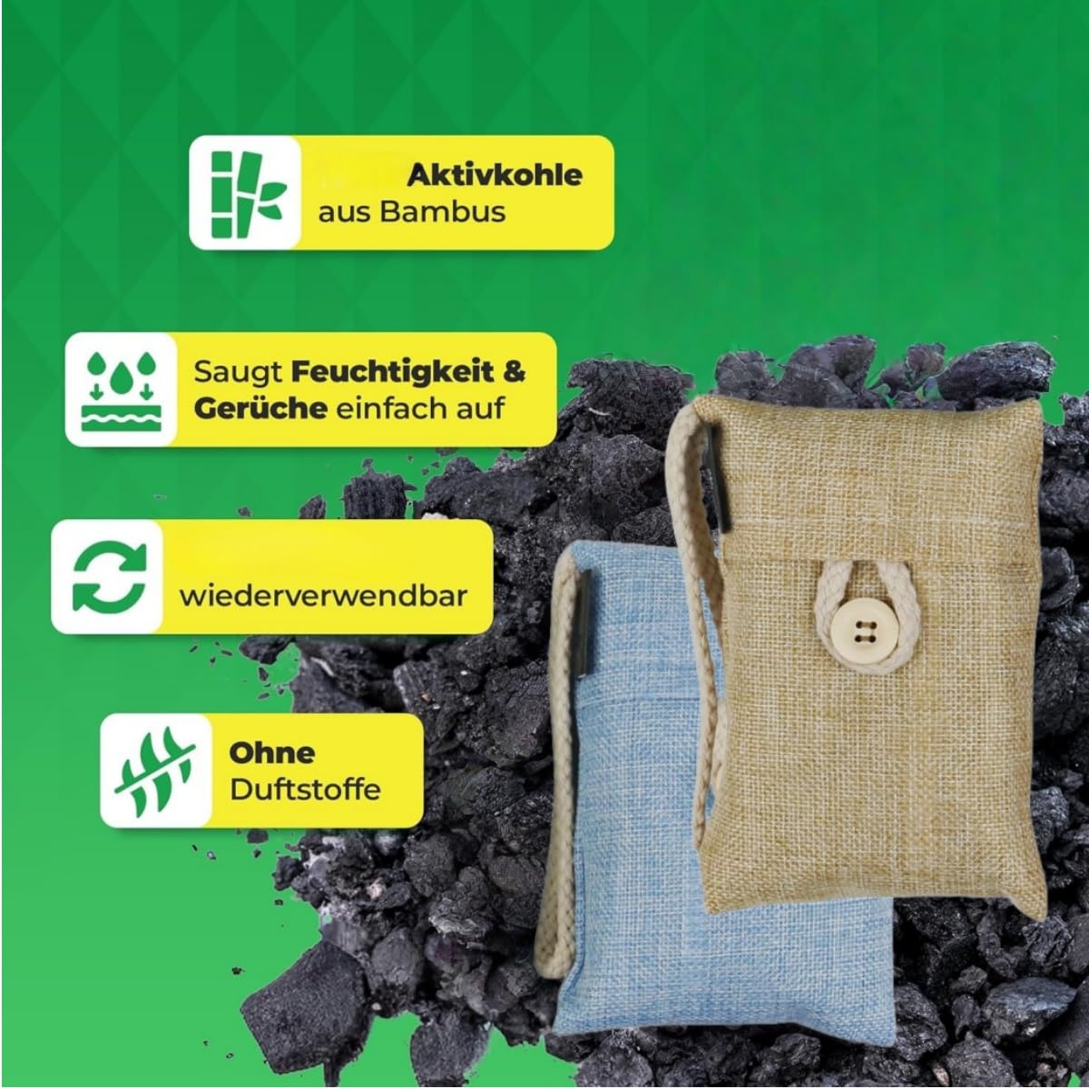 Bolsas de carbón Activado,4 Piezas 100g X 4 Bolsa Desodorante,Elimina los Olores,Deshumidificador,Purificador De Aire,Bolsas purificadoras,para Zapatos,Coche,Cocina,baño Nevera,Oficina