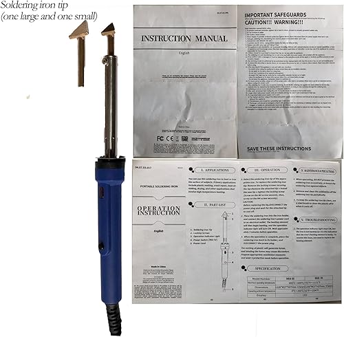Miniatura 3 de Kit de soldadura de reparación de plástico, con hierro de 80 W, 90 varillas de plástico, 1 cepillo de metal, 1 soporte de metal, malla de refuerzo,