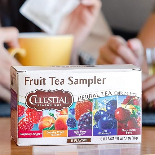 Miniatura 3 de Celestial Seasonings  Degustación de tés de hierbas frutales Sin cafeína  18 bolsas de té