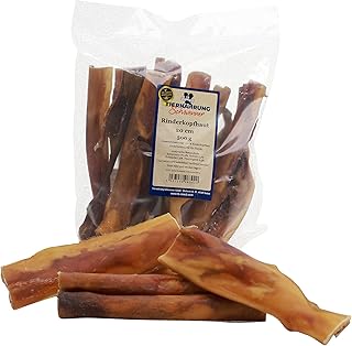 Tiernahrung Schwenner - Rinderkopfhaut für Hunde getrocknet – Dog Snacks – Hunde Zahnpflege – 500g 20cm product image