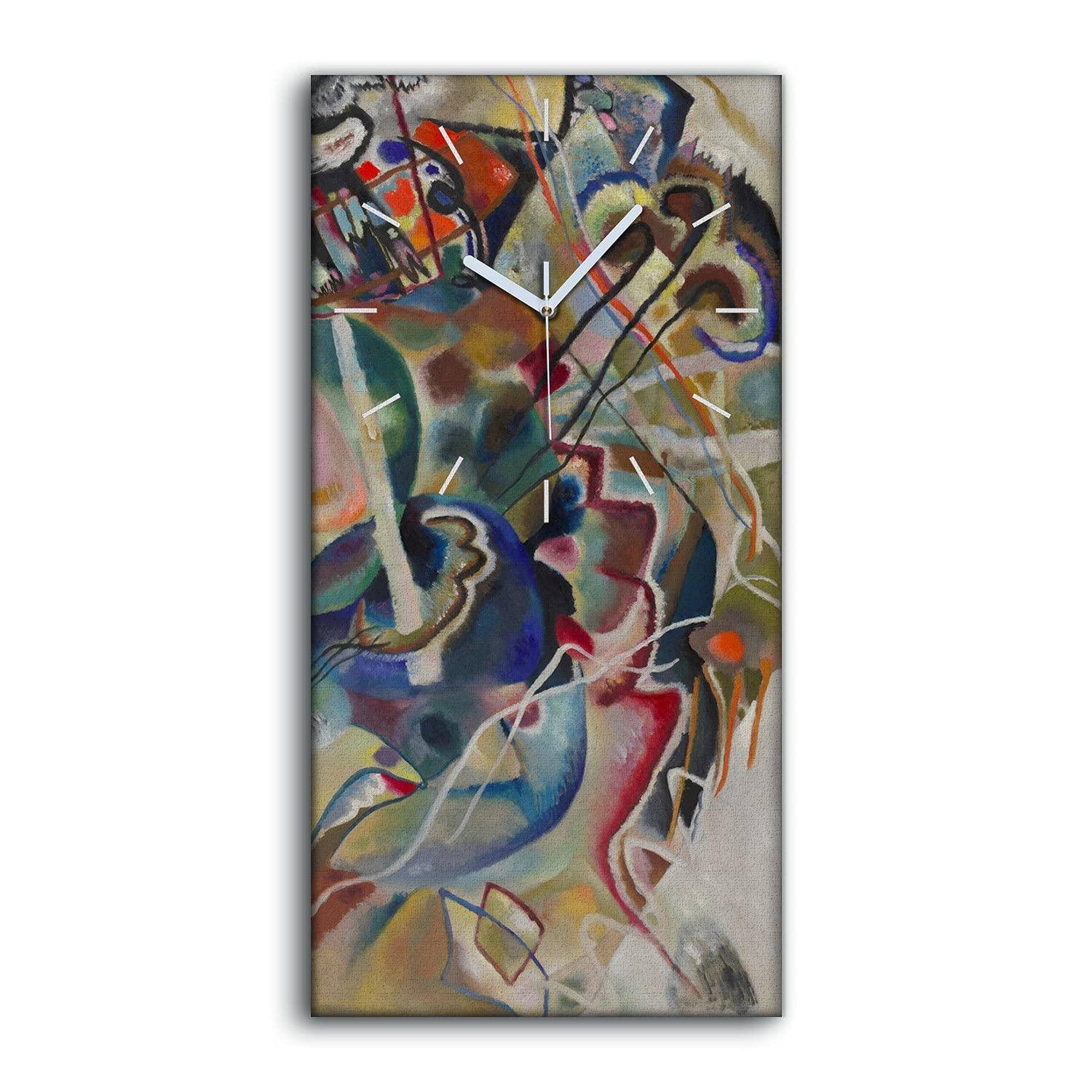 Horloge sur Toile de salon Coloray design art mural moderne haut de gamme 30x60cm