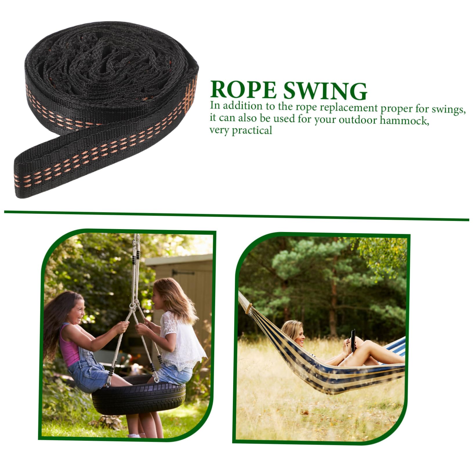 Levemolo Yoga Hammock Lifting Rope Heavy Duty Hammock Strap for Outdoor Camping Yoga Hanging Sling High Load-Bearing Tree Strap Professional and Home Use Random Color