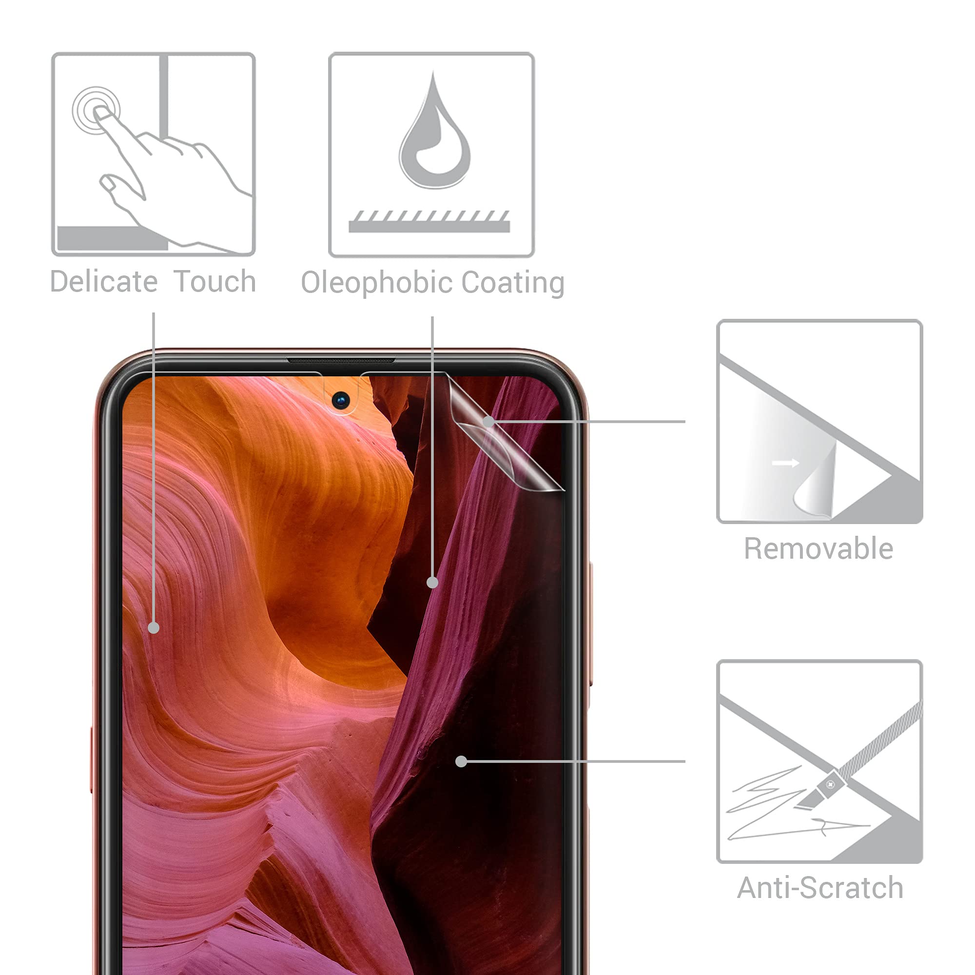 3x pellicola salvaschermo compatibile con Nokia X20 X10 kwmobile