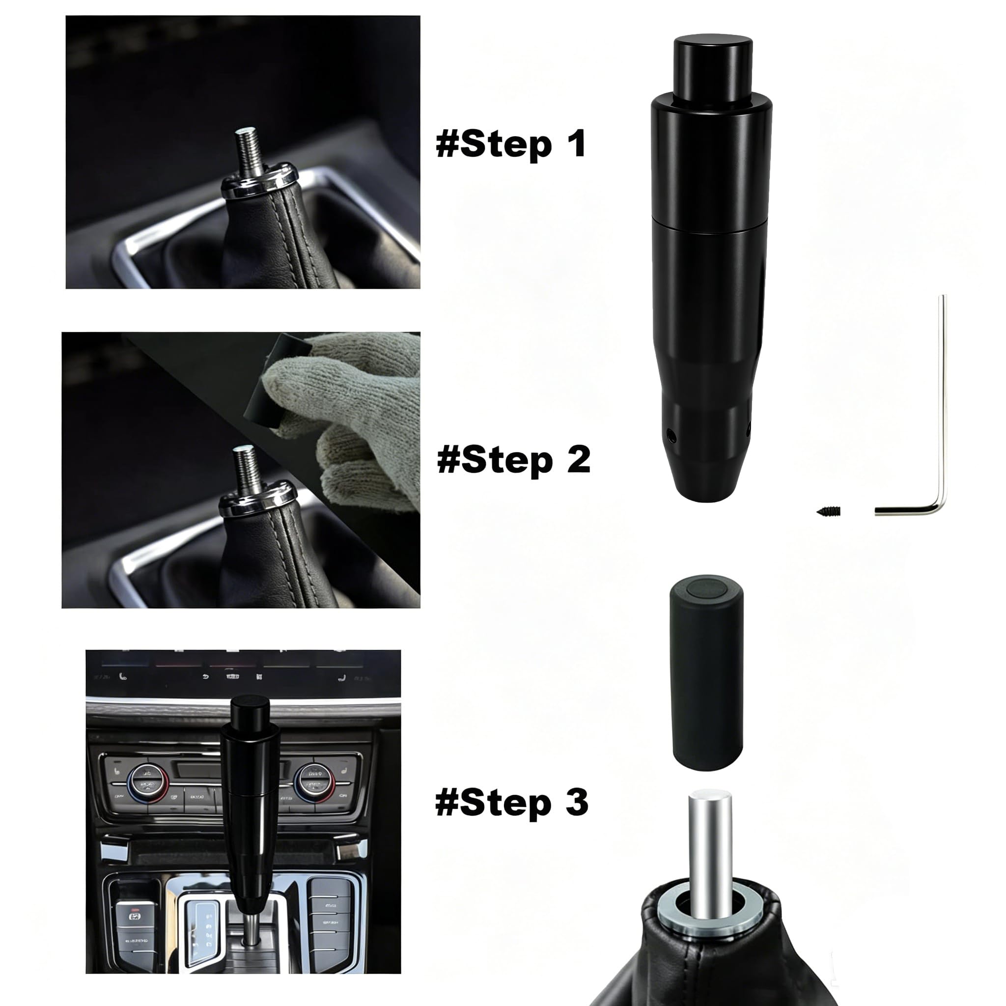 automatic gear stick Lunsom Shift Knob Metal Car Shifting with Push Button Aluminum Alloy Shifter Lever Handle Long Head Fit Most Auto Transmission Vehicle (Black) : Automotive department:Training Apparel Easy install Size:L verfügbar ab Oktober E-Bike EN06 LCD Display