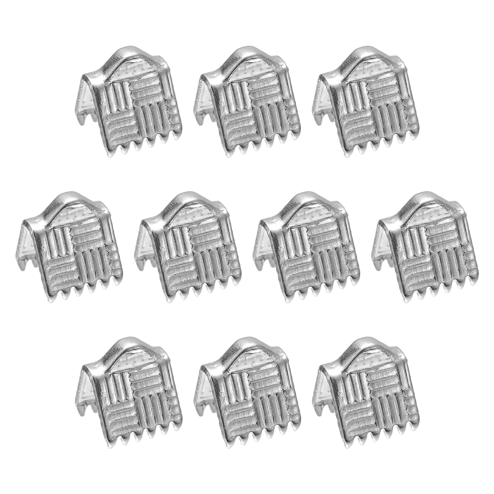 Pinces à sertir pour ruban 6mm blanc argenté embouts de fermeture pour cordon et bracelet