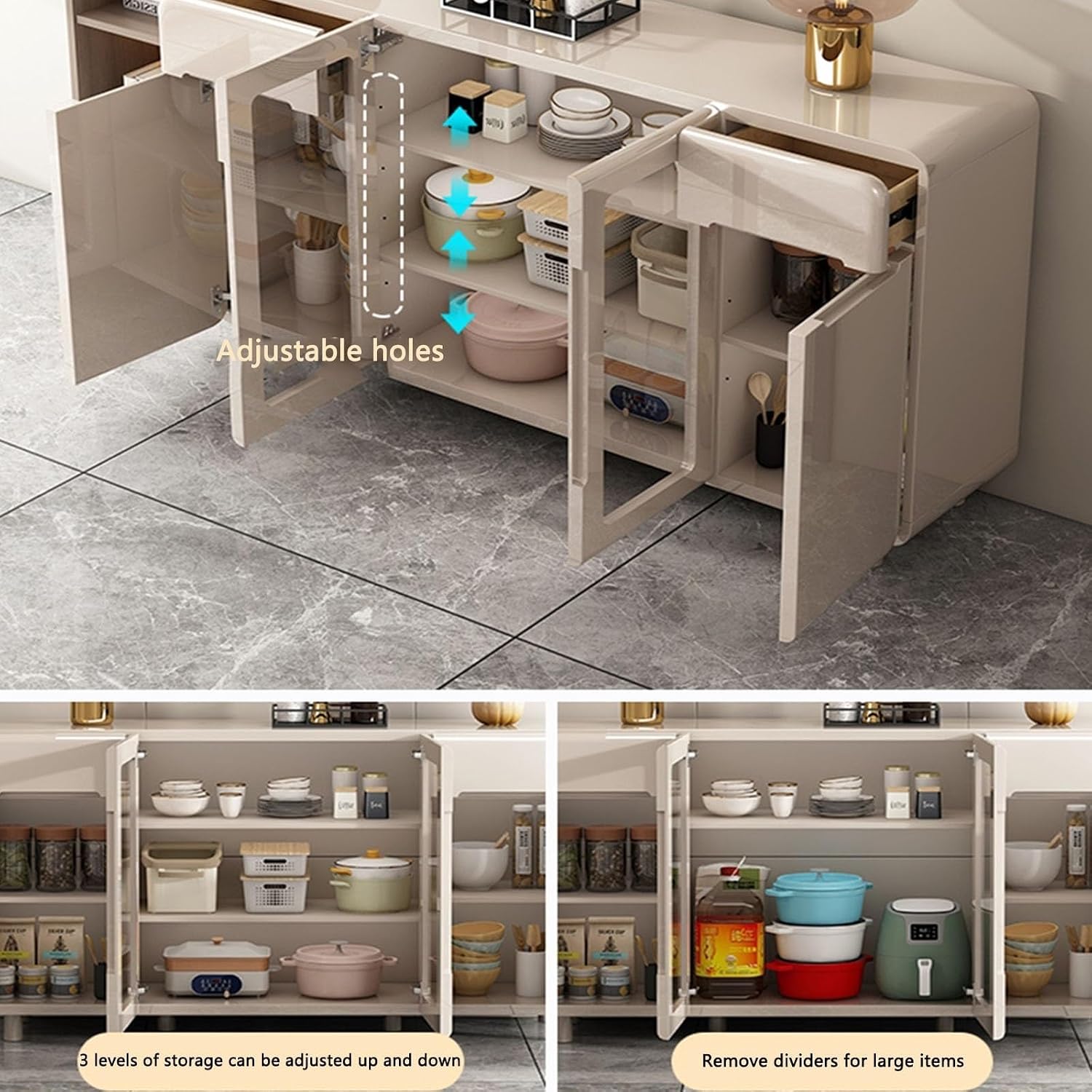 Sideboard Cabinet Sideboard Cabinet Storage Cabinet with Two Door and Adjustable Shelf, Sideboards, Accent Cabinet Credenza for Living Room, Entryway, Bedroom Sideboard Cabinet with Drawers