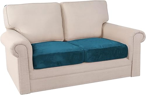 Vista 310 de PrinceDeco Fundas para sofá modular, 4 piezas, fundas de sofá para sofá seccional, fundas de terciopelo separadas para sofá seccional, en forma de L